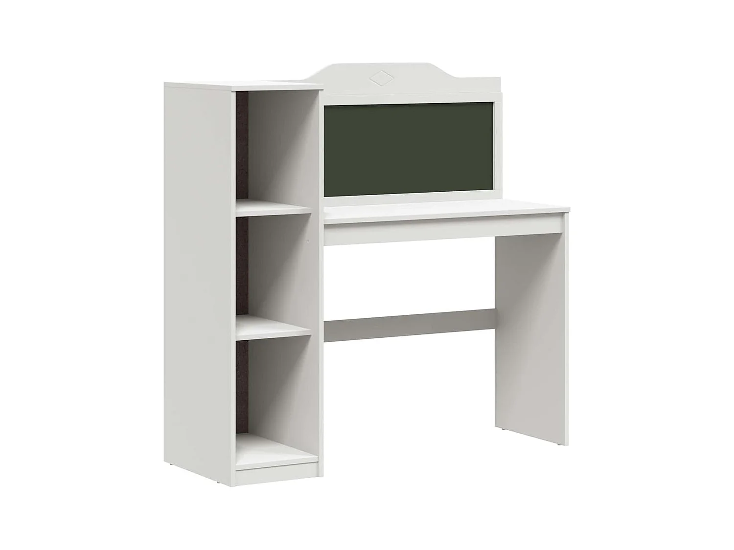 Escritorio de pizarra con estante Blanco 120 x 45 x 118.5 cm