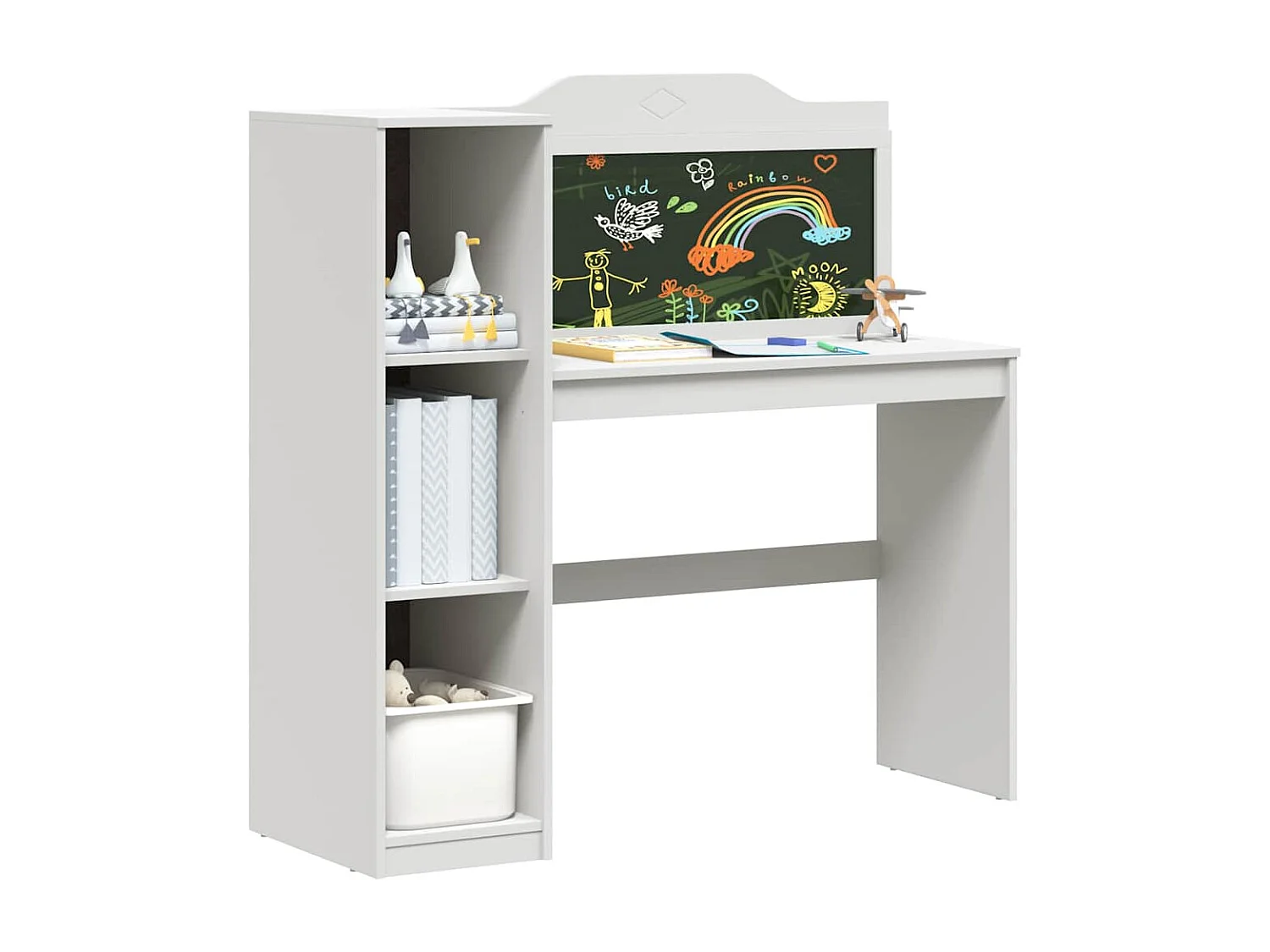 Bureau tableau noir Blanc 120 x 45 x 118.5 cm Bois d'ingénierie