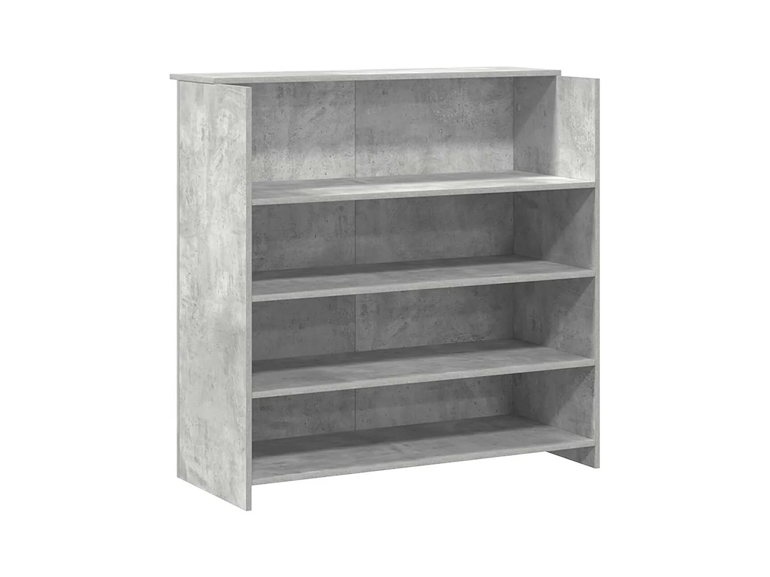 Bureau de réception gris béton 200x50x103,5cm bois d'ingénierie