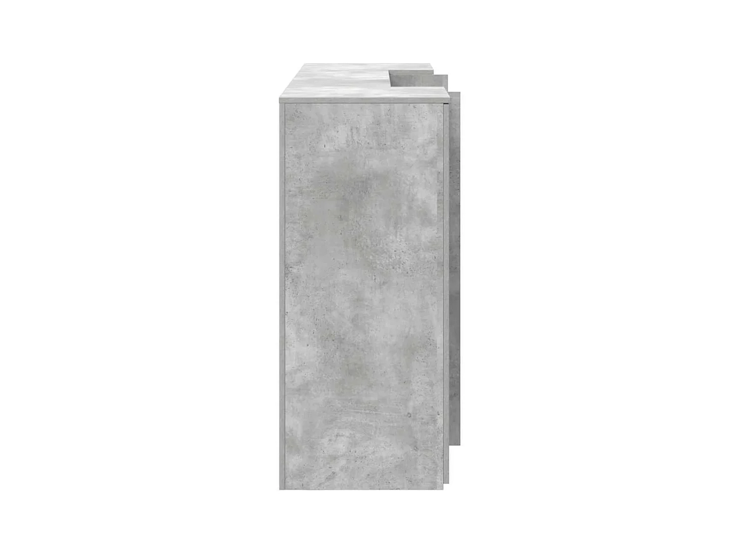 Bureau de réception gris béton 200x50x103,5cm bois d'ingénierie