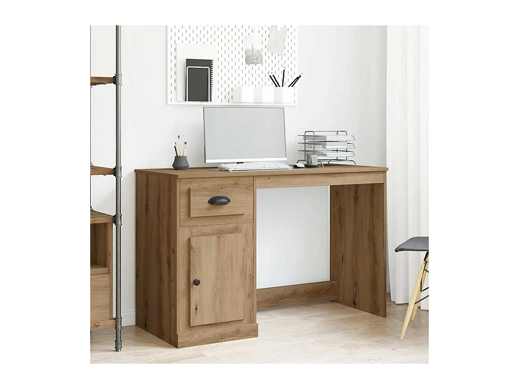 Bureau chêne artisanal 50 x 115 x 75 cm Bois d'ingénierie