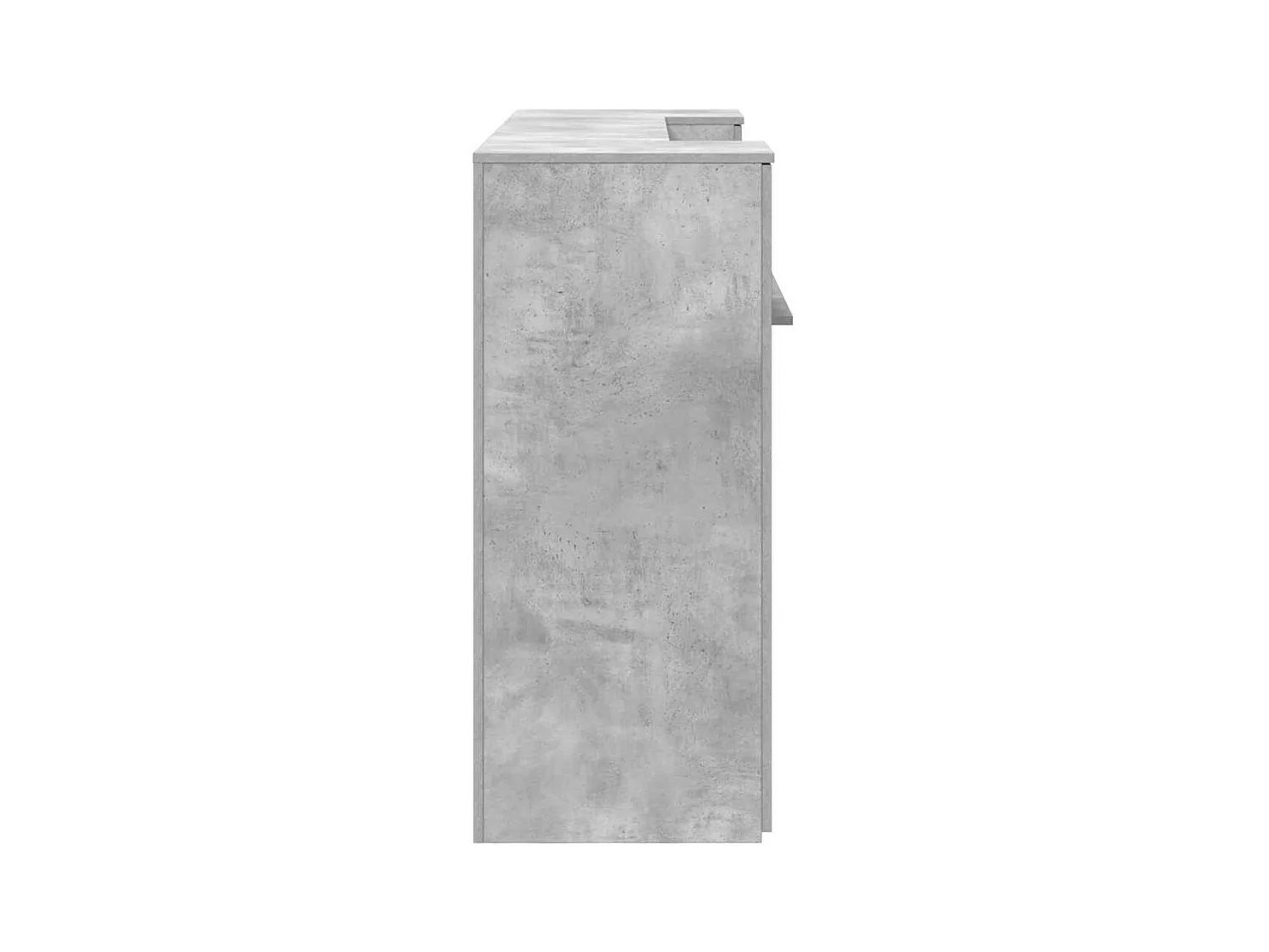 Bureau de réception gris béton 180x50x103,5cm bois d'ingénierie