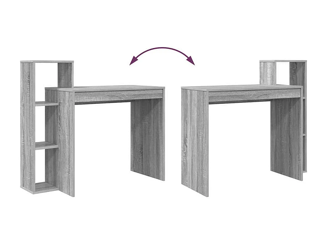 Bureau Sonoma gris 100 x 40 x 90 cm Bois d'ingénierie