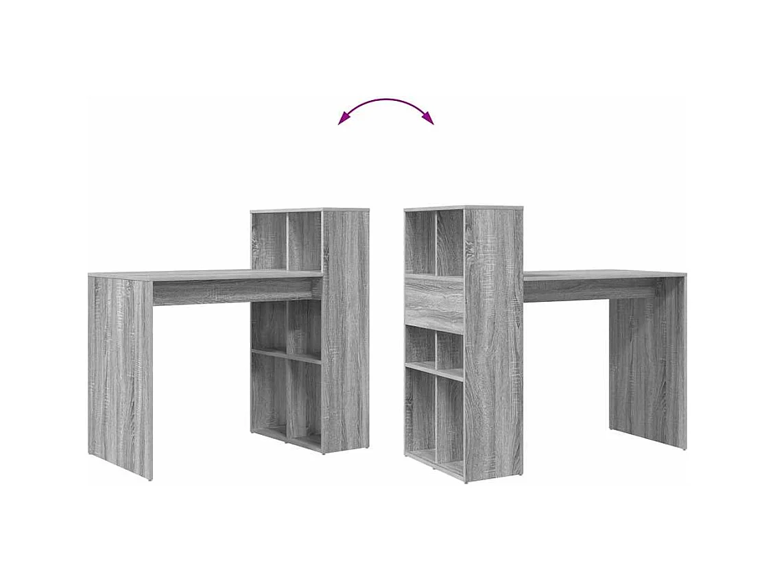 Bureau Gris Sonoma 108 x 55 x 103,5 cm Bois d'ingénierie