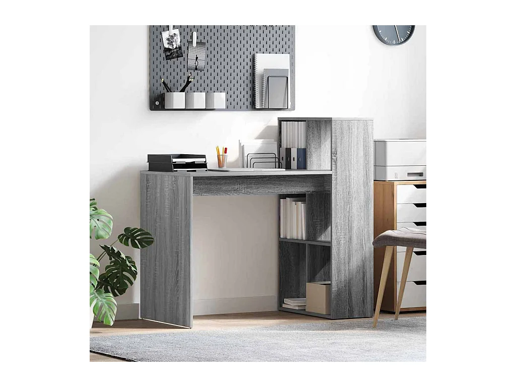 Bureau Gris Sonoma 108 x 55 x 103,5 cm Bois d'ingénierie
