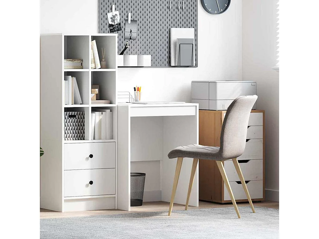 Bureau Blanc 60 x 50 x 76 cm Bois d'ingénierie