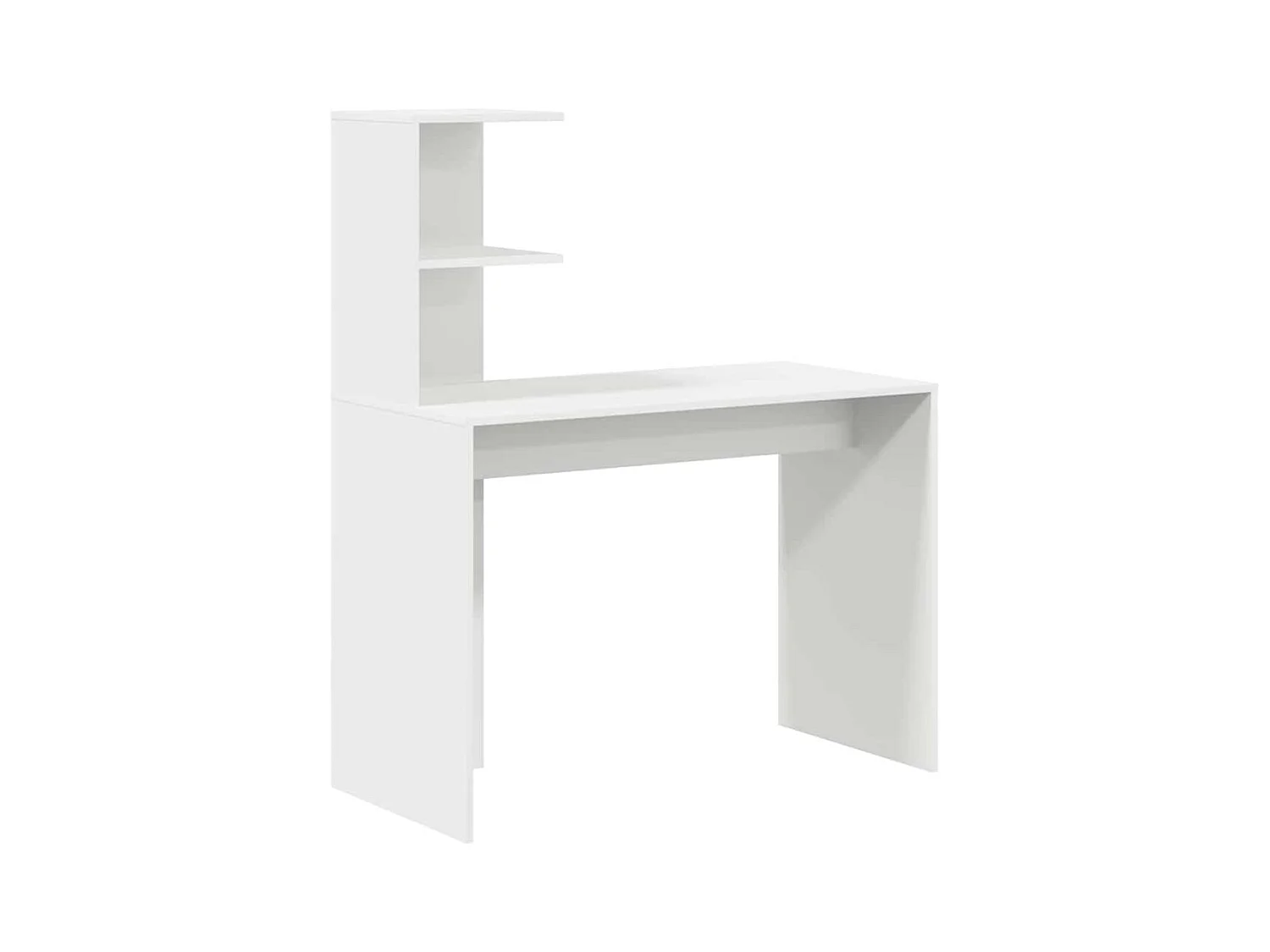 Bureau avec étagère Blanc 102 x 50 x 124 cm Bois d'ingénierie
