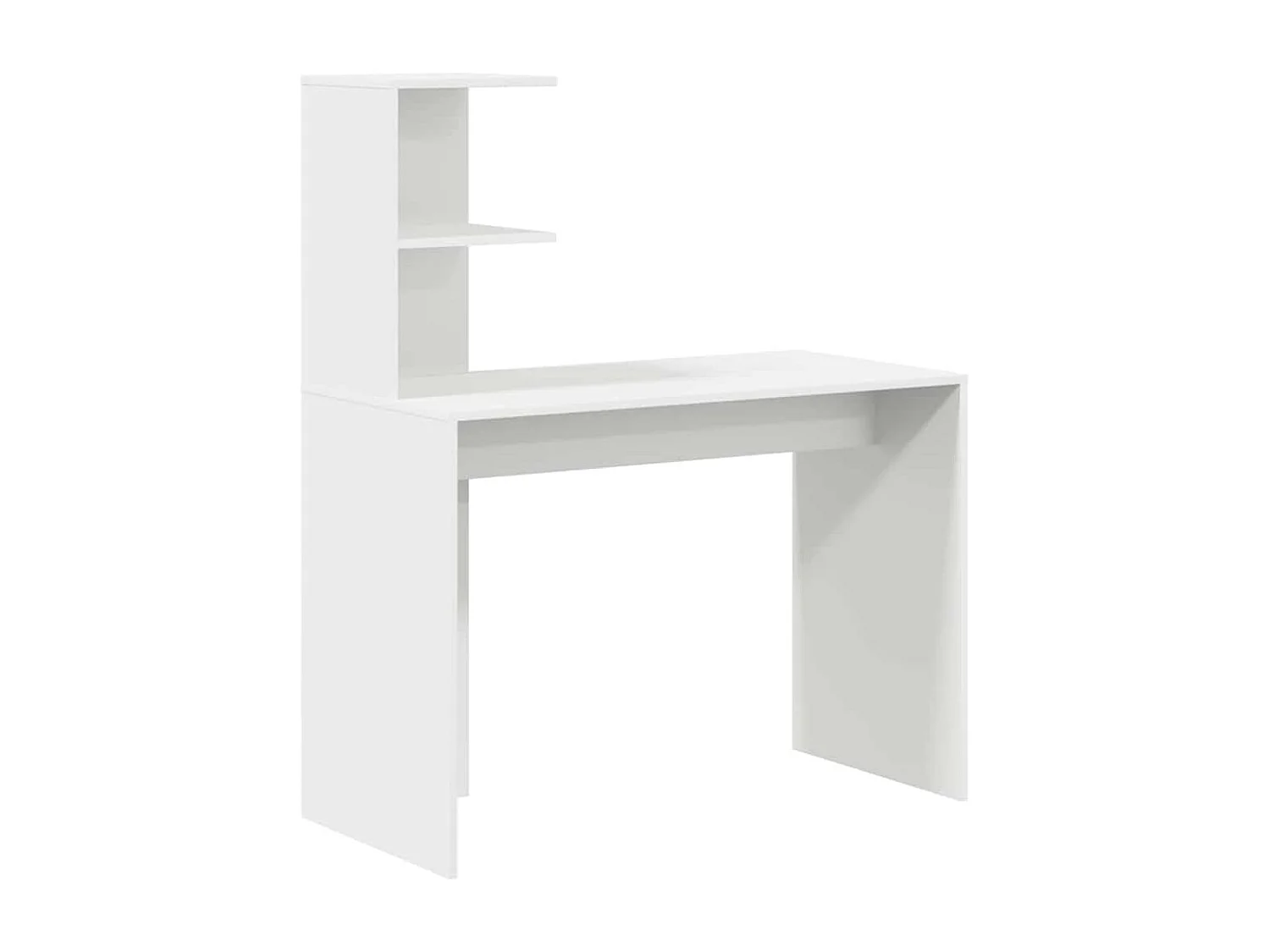 Bureau avec étagère Blanc 102 x 50 x 124 cm Bois d'ingénierie