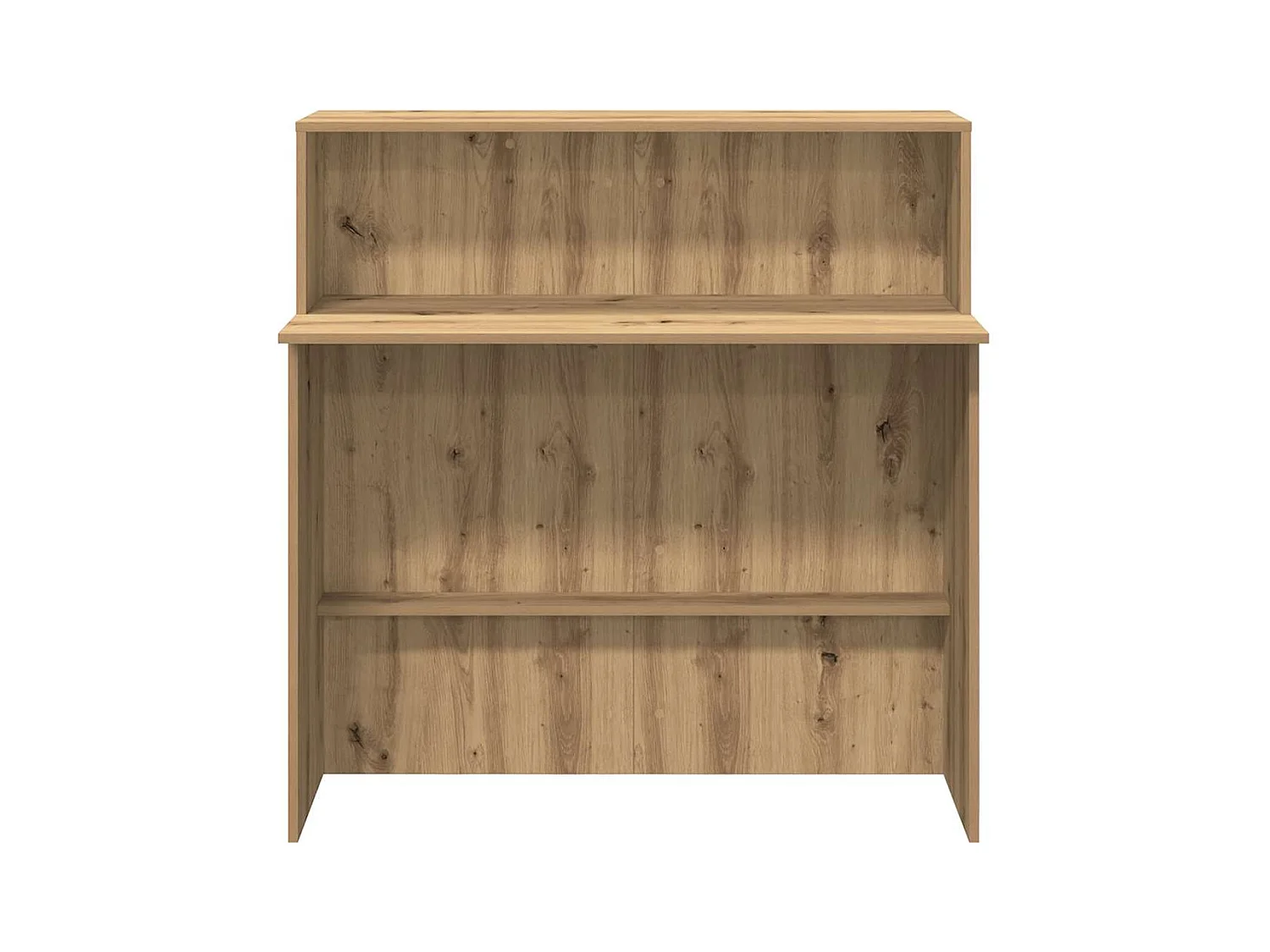 Bureau réception chêne artisanal 100x50x103,5cm bois ingénierie