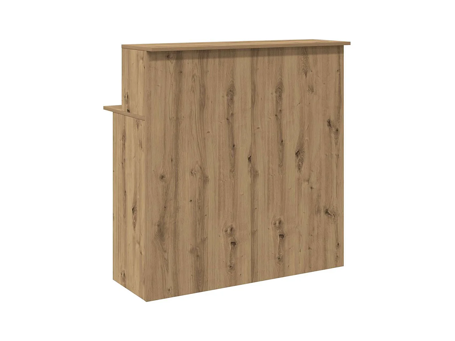 Bureau réception chêne artisanal 100x50x103,5cm bois ingénierie