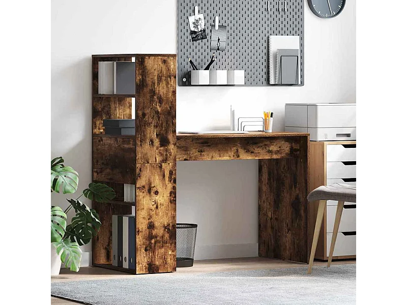 Bureau Chêne fumé 113 x 54 x 120 cm Bois d'ingénierie