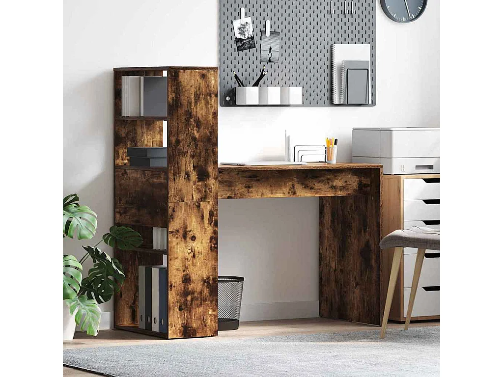 Bureau Chêne fumé 113 x 54 x 120 cm Bois d'ingénierie