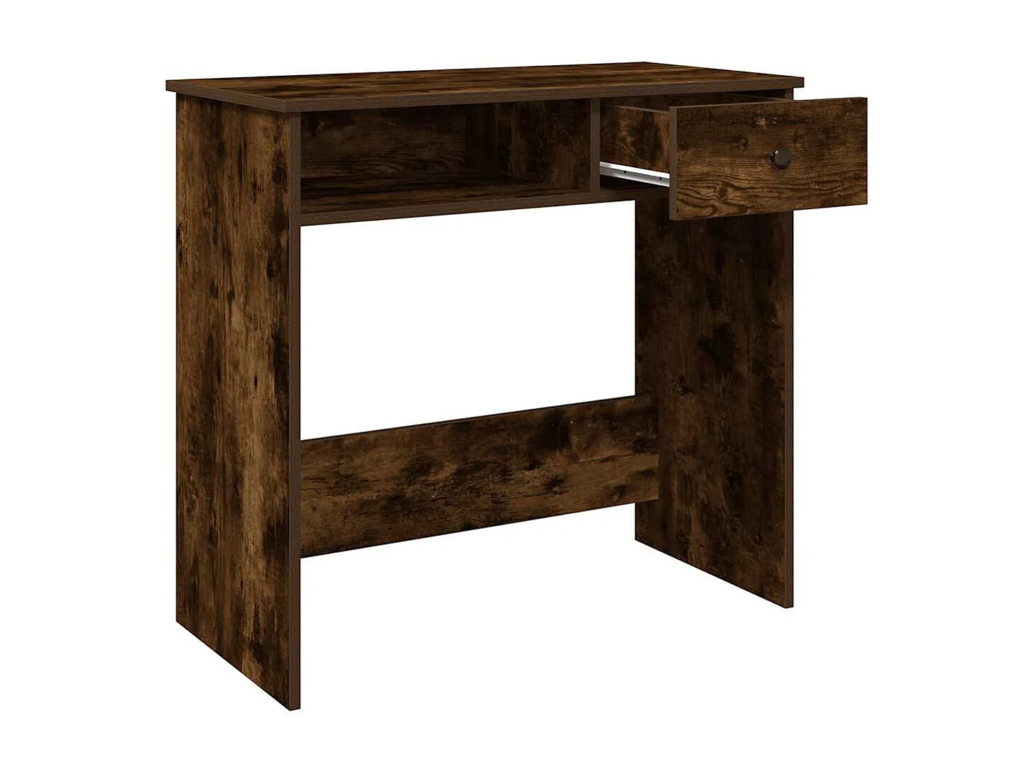 Bureau chêne fumé 80x40x75 cm bois d'ingénierie