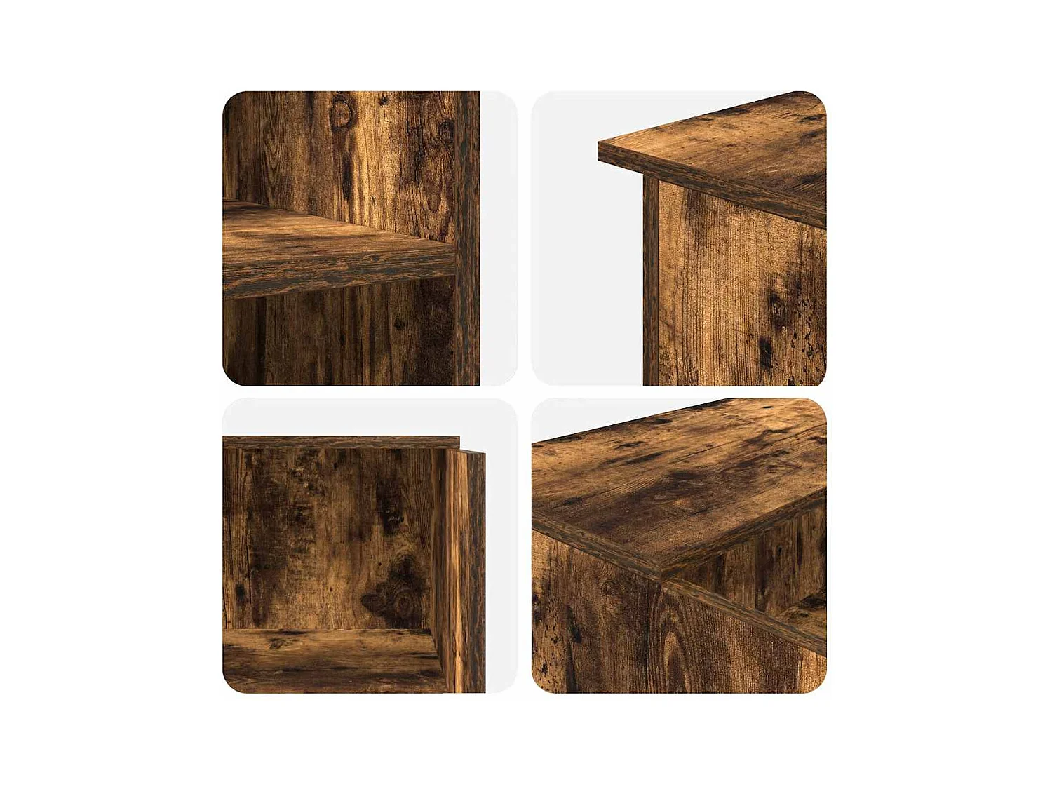 Bureau de réception chêne fumé 100x50x103,5cm bois d'ingénierie