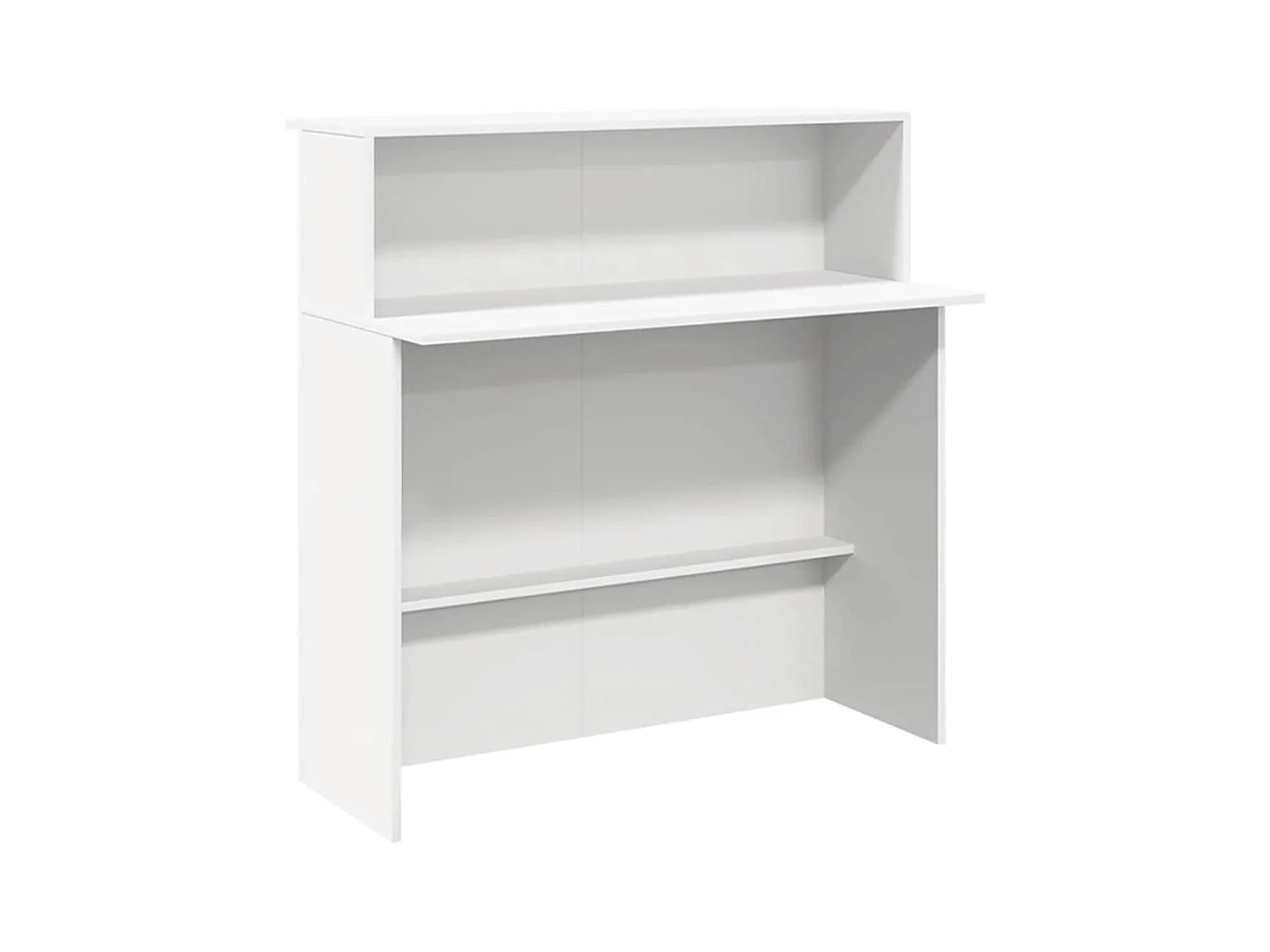 Bureau de réception blanc 200x50x103,5 cm bois d'ingénierie