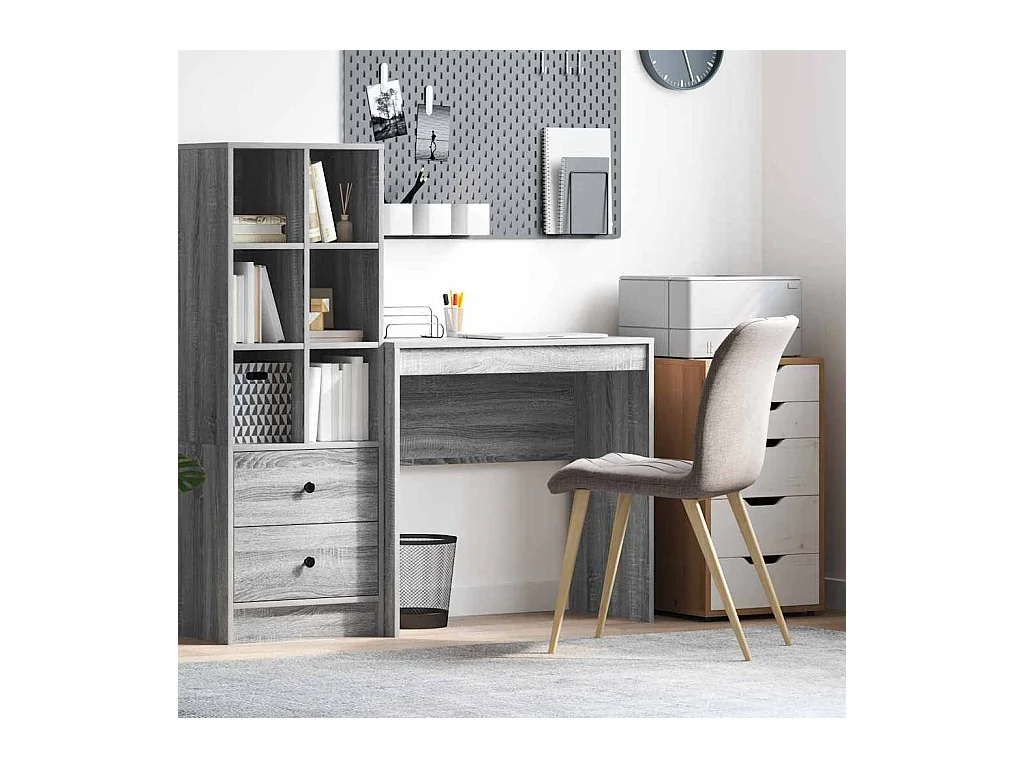Bureau Autre Sonoma gris 80 x 40 x 76 cm Bois d'ingénierie