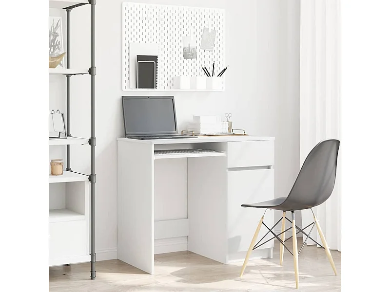 Escritorio blanco 86x49x76 cm madera de ingeniería