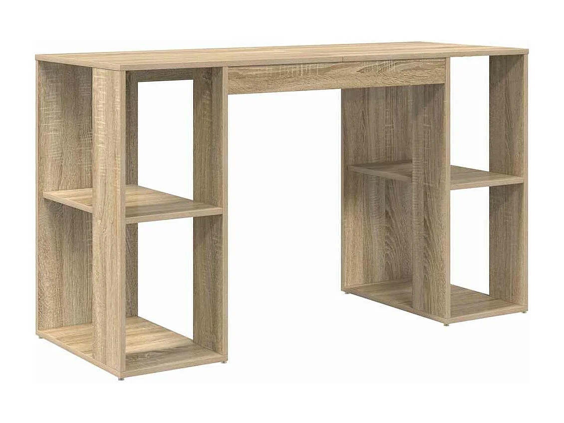 Bureau avec Rangement Chêne sonoma 130 x 50,5 x 75 cm