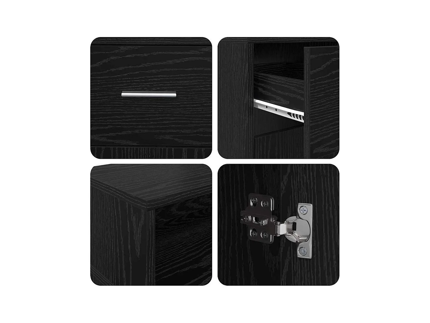 Bureau avec porte Chêne noir 120 x 55 x 91 cm Bois d'ingénierie