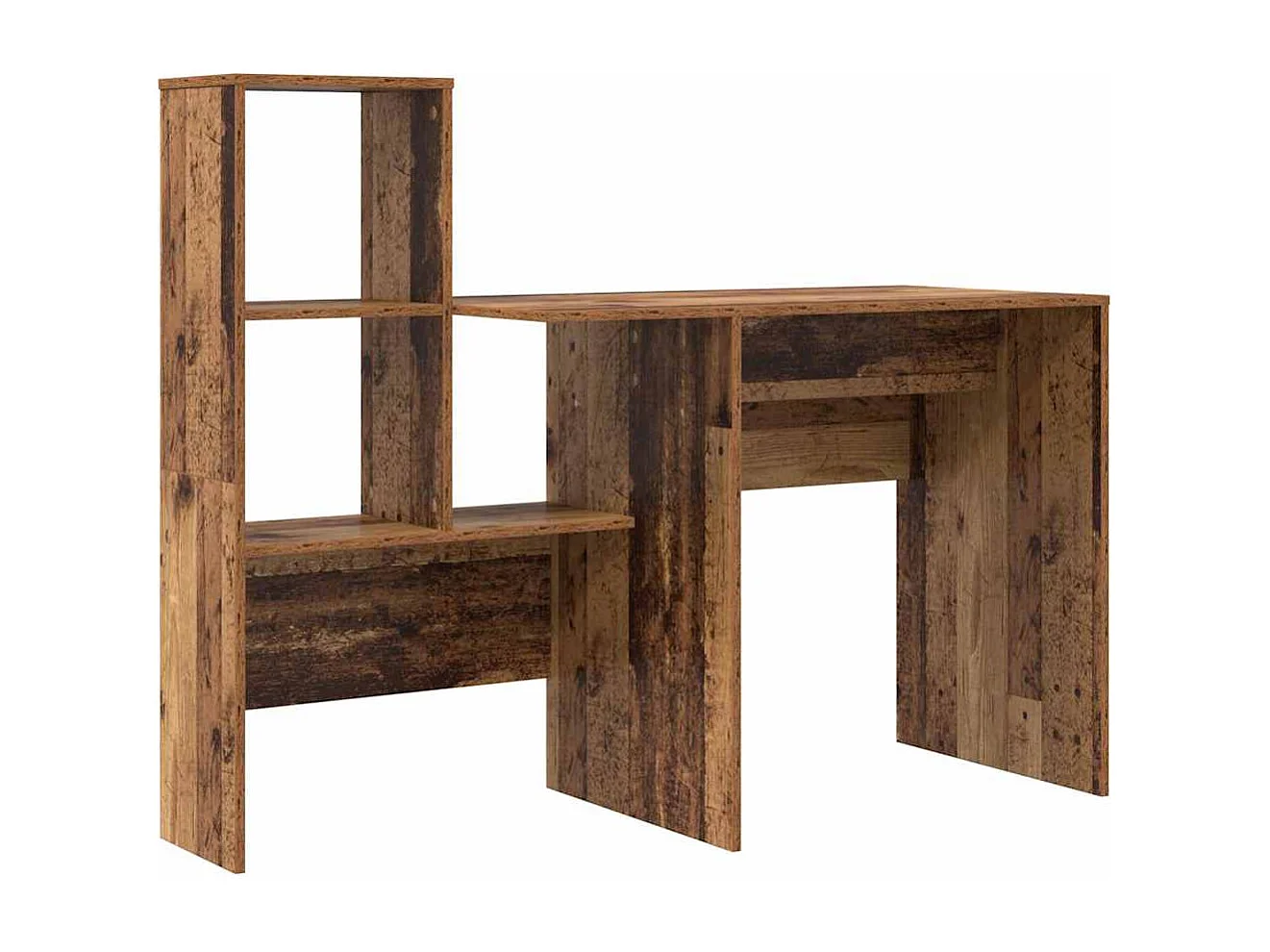 Bureau met plank Oud hout 131,5 x 50 x 106,5 cm Bewerkt hout