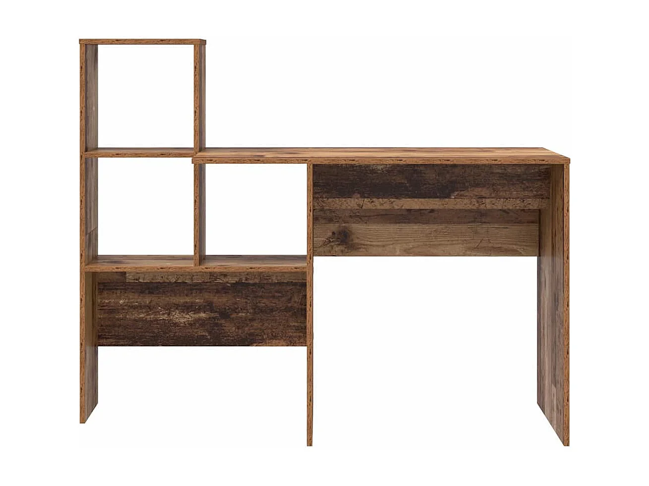 Bureau met plank Oud hout 131,5 x 50 x 106,5 cm Bewerkt hout