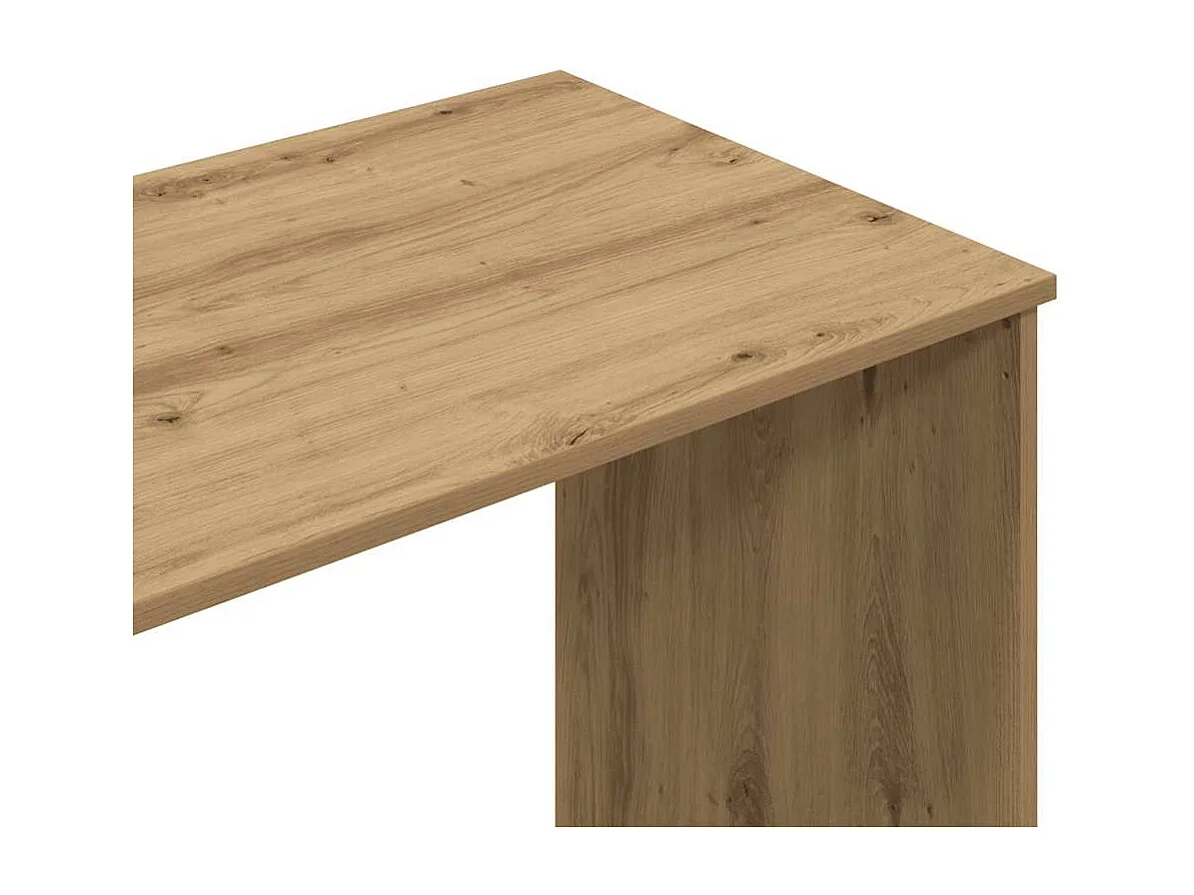 Bureau chêne artisanal 102x76x50 cm bois d'ingénierie