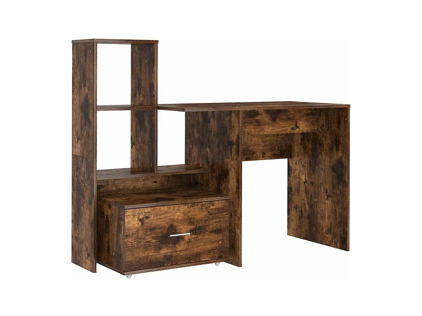 Bureau Chêne fumé 131,5 x 50 x 106,5 cm Bois d'ingénierie