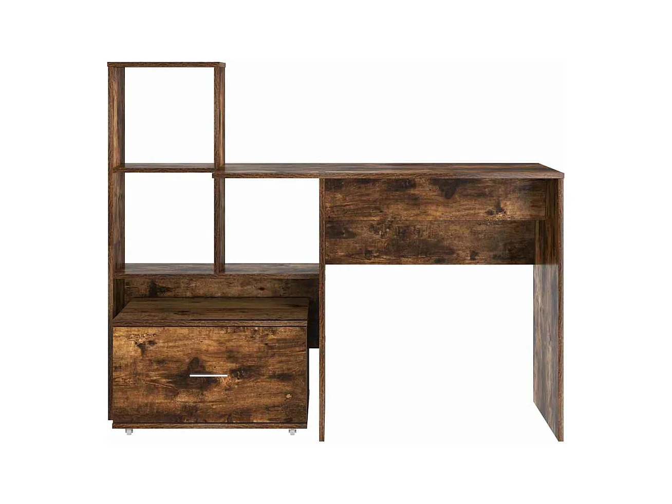 Bureau Chêne fumé 131,5 x 50 x 106,5 cm Bois d'ingénierie