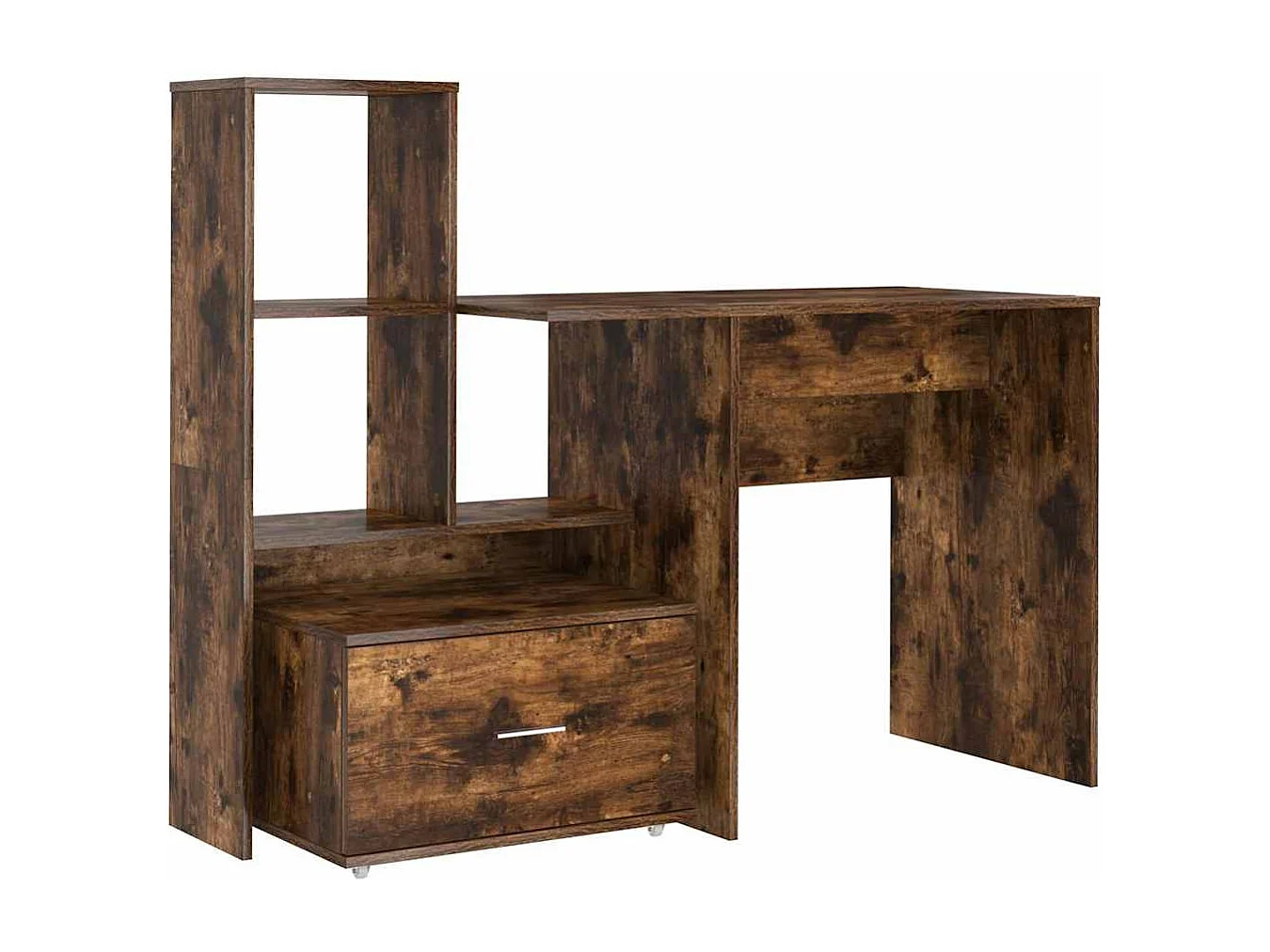 Bureau Gerookt eiken 131,5 x 50 x 106,5 cm Bewerkt hout