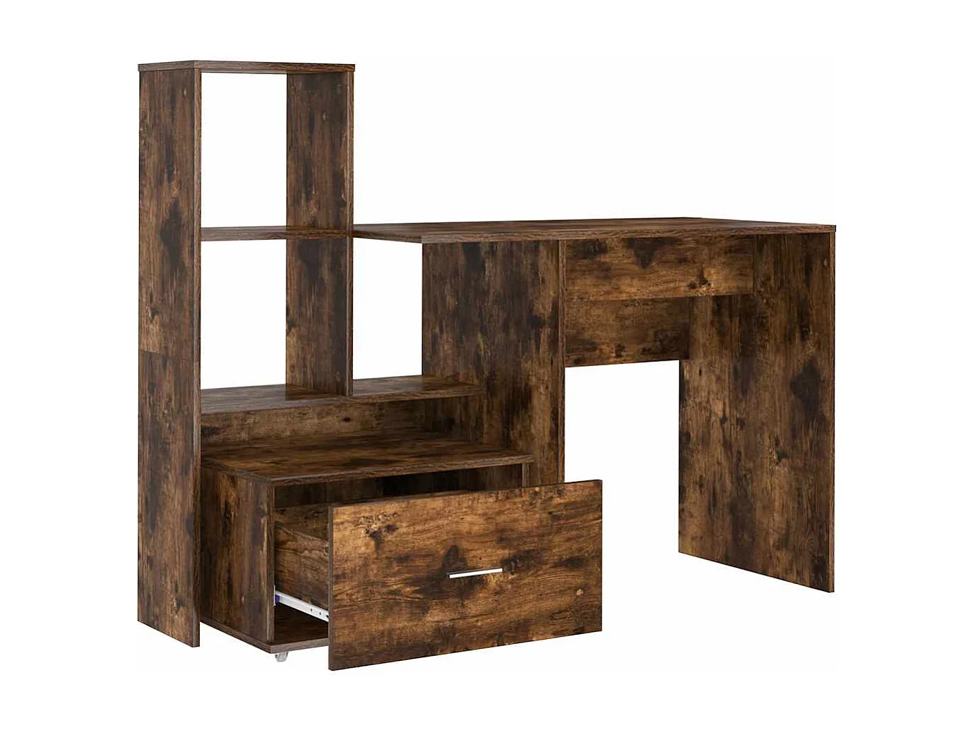 Bureau Gerookt eiken 131,5 x 50 x 106,5 cm Bewerkt hout