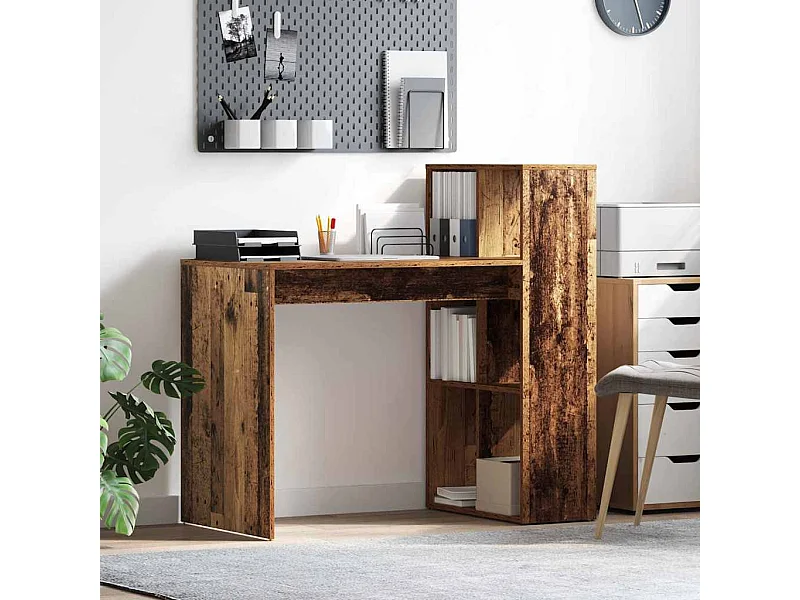 Bureau met plank Oud hout 108 x 55 x 103.5 cm Bewerkt hout