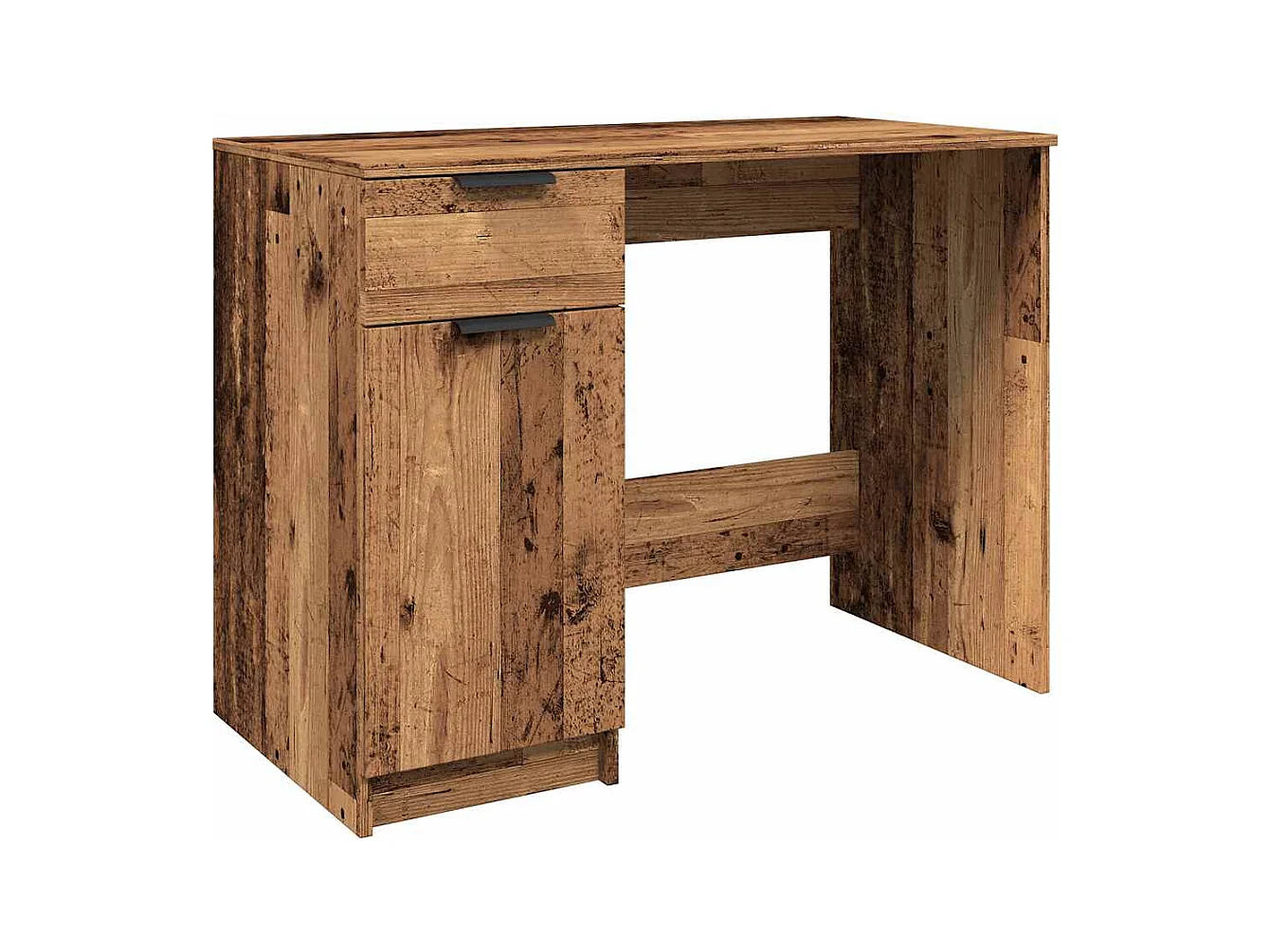 Bureau vieux bois 100x50x75 cm bois d'ingénierie