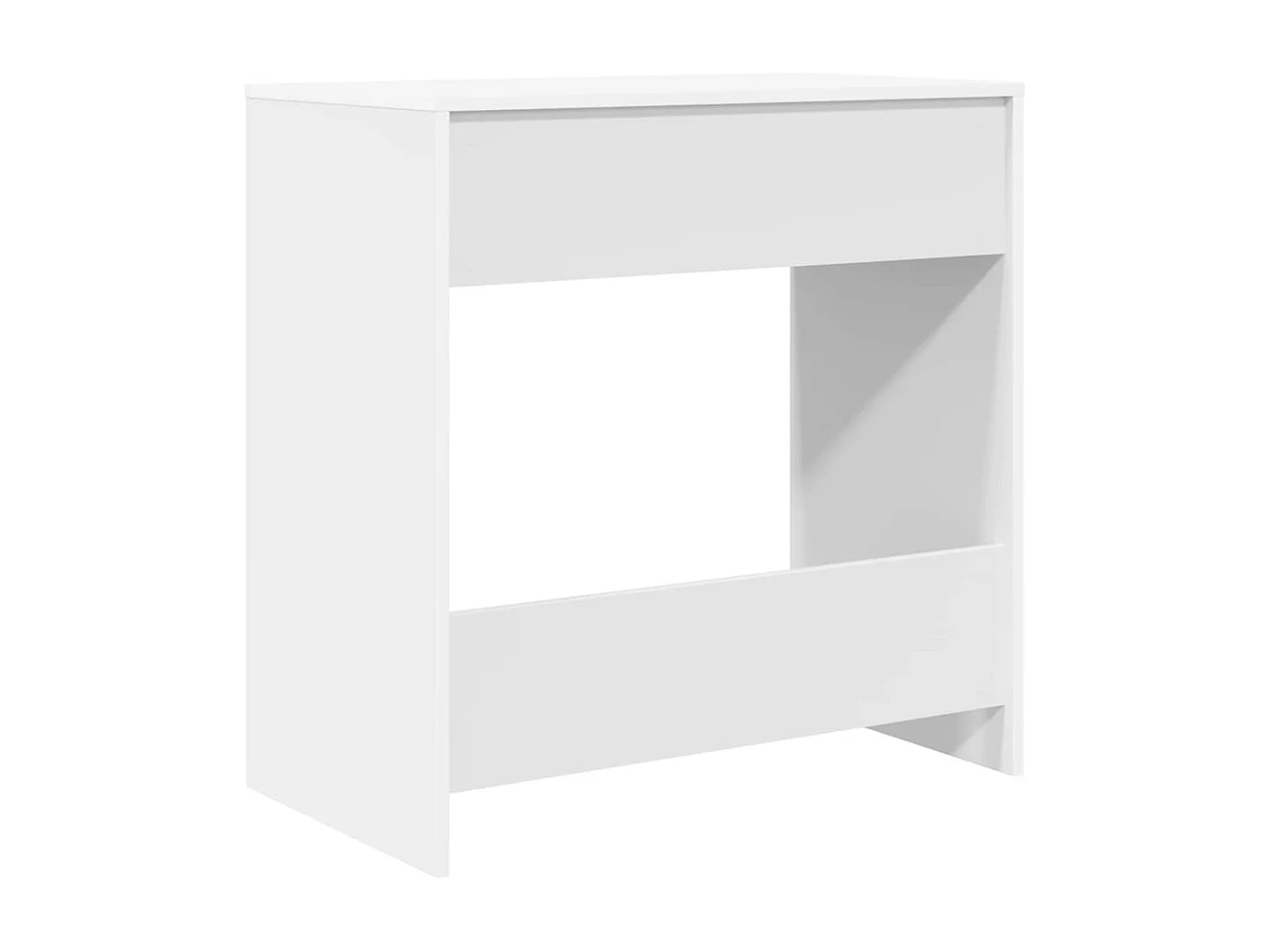 Bureau avec étagère Blanc 77,5 x 43 x 79 cm Bois d'ingénierie