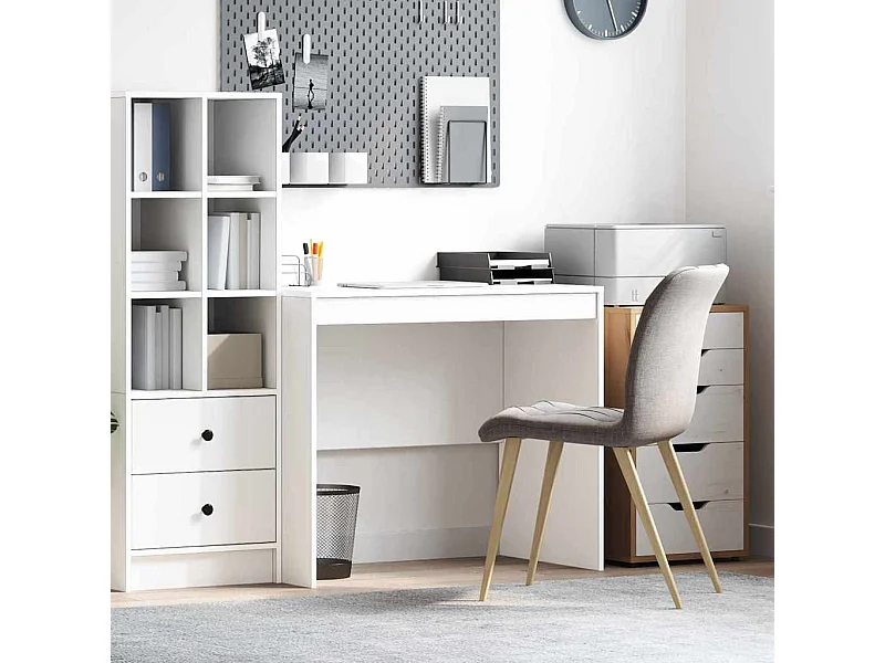 Bureau Wit 90 x 50 x 76 cm Bewerkt hout