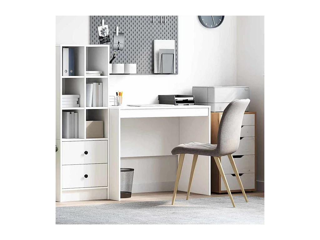 Bureau Blanc 90 x 50 x 76 cm Bois d'ingénierie