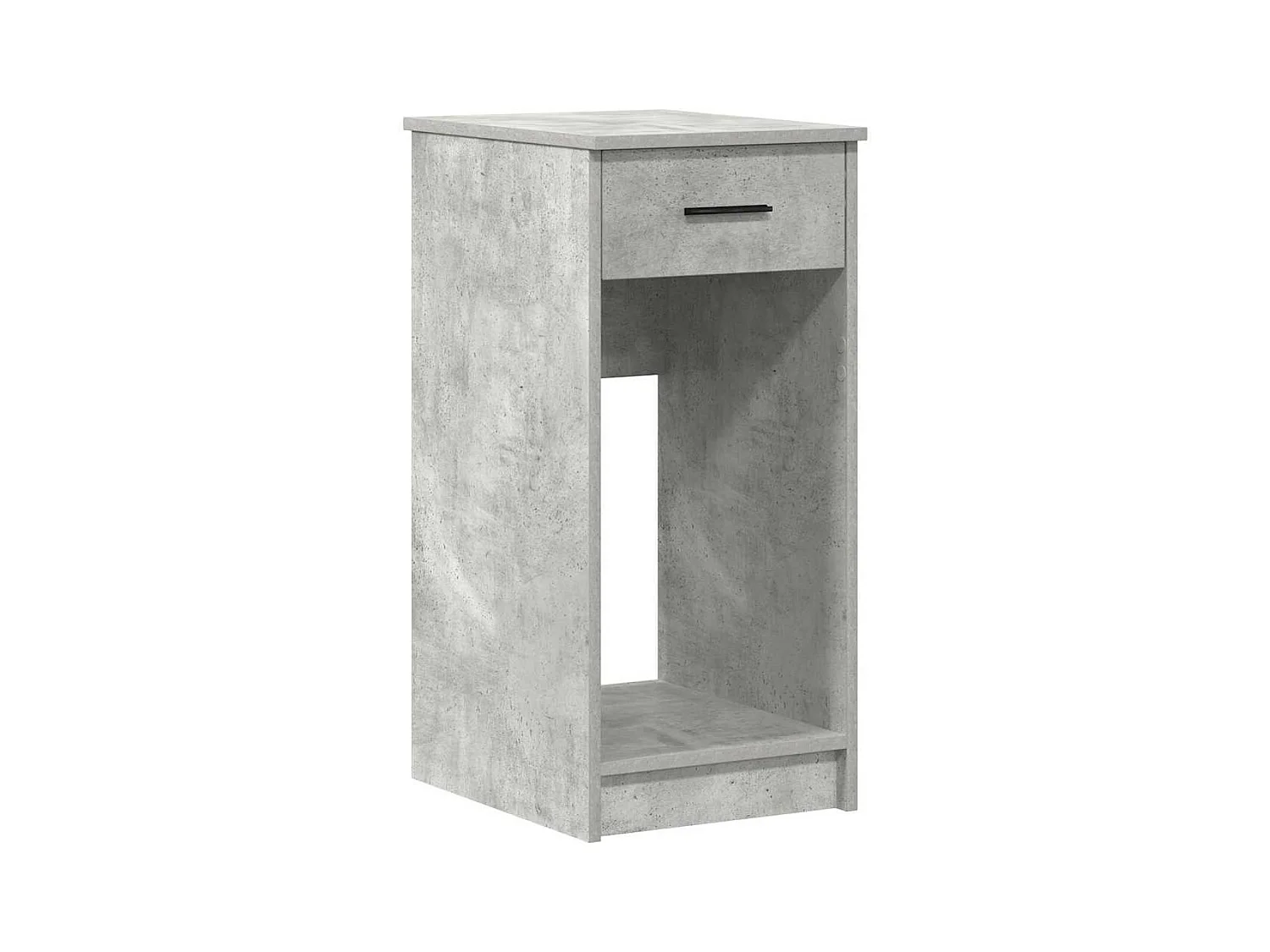 Support de tour d'ordinateur et tiroir gris béton 35x45x77 cm