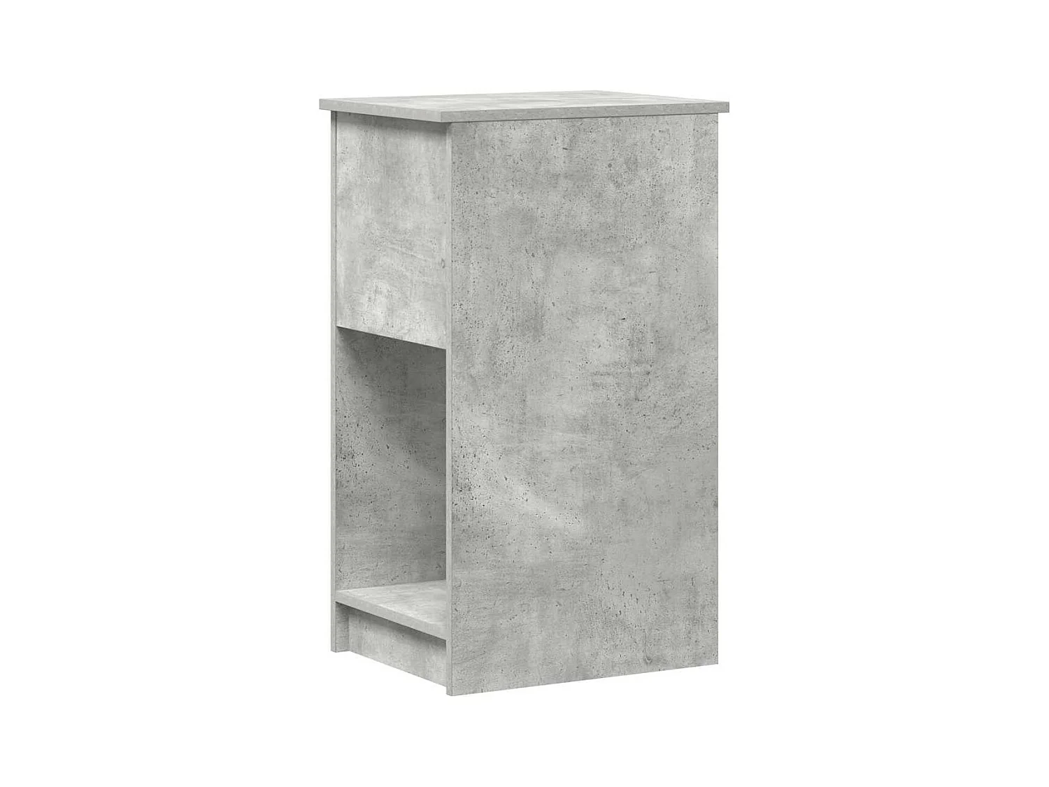 Support de tour d'ordinateur et tiroir gris béton 35x45x77 cm