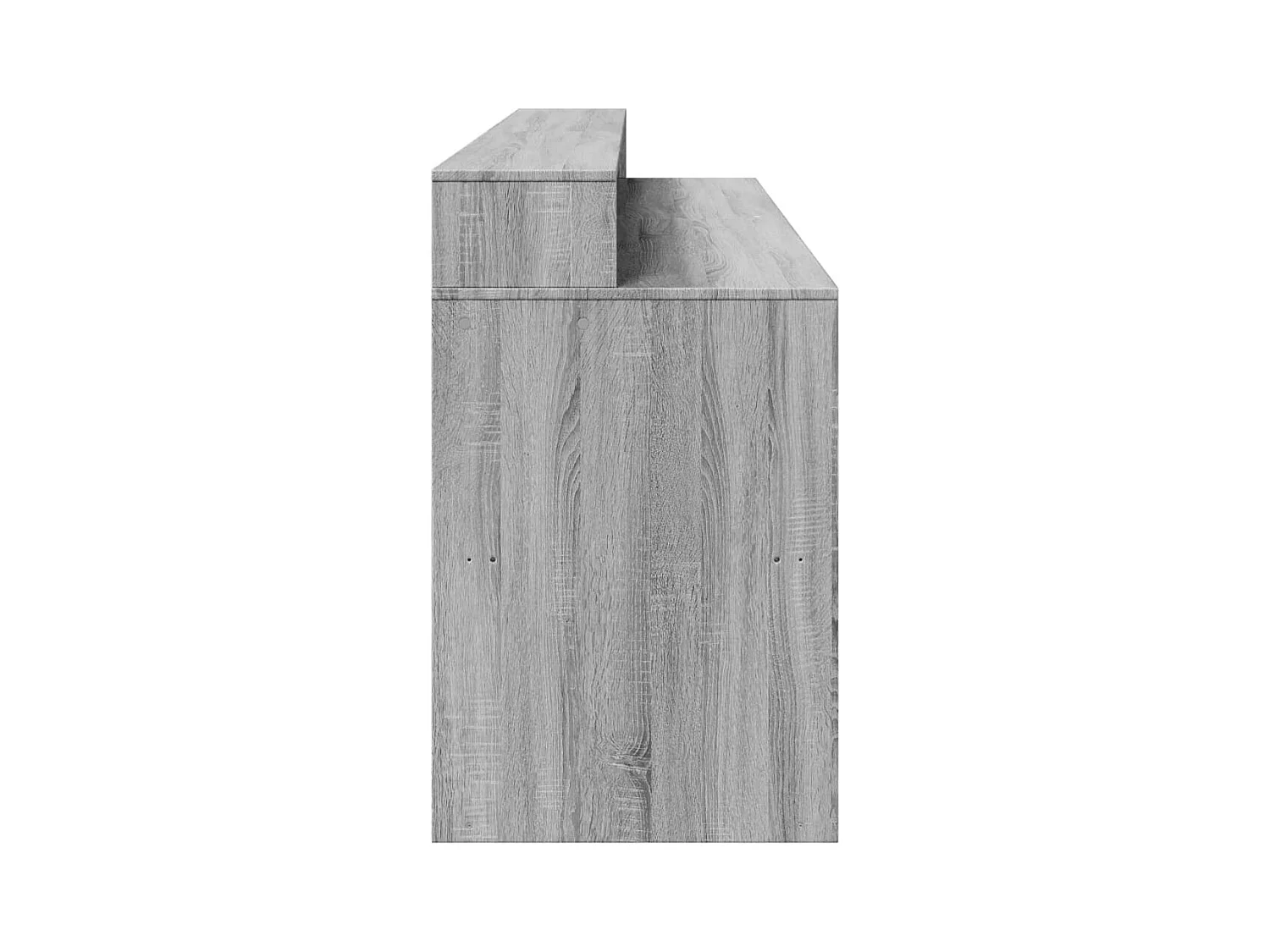 Bureau et lumières LED sonoma gris 200x55x91 cm bois ingénierie