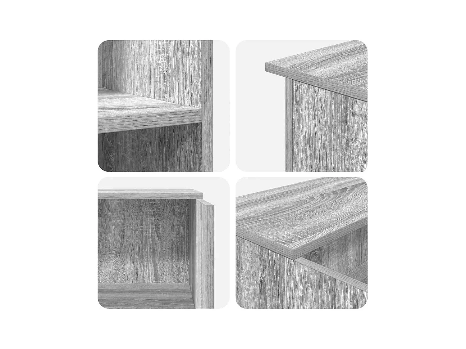 Bureau de réception sonoma gris 100x50x103,5 cm bois ingénierie