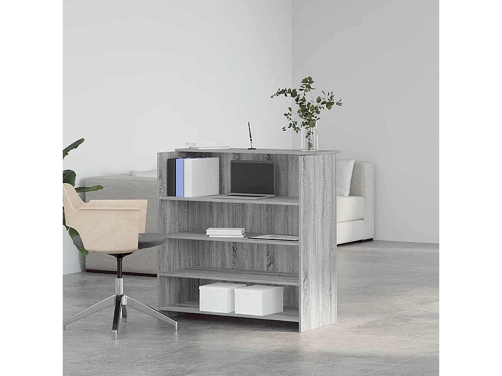 Bureau de réception sonoma gris 100x50x103,5 cm bois ingénierie