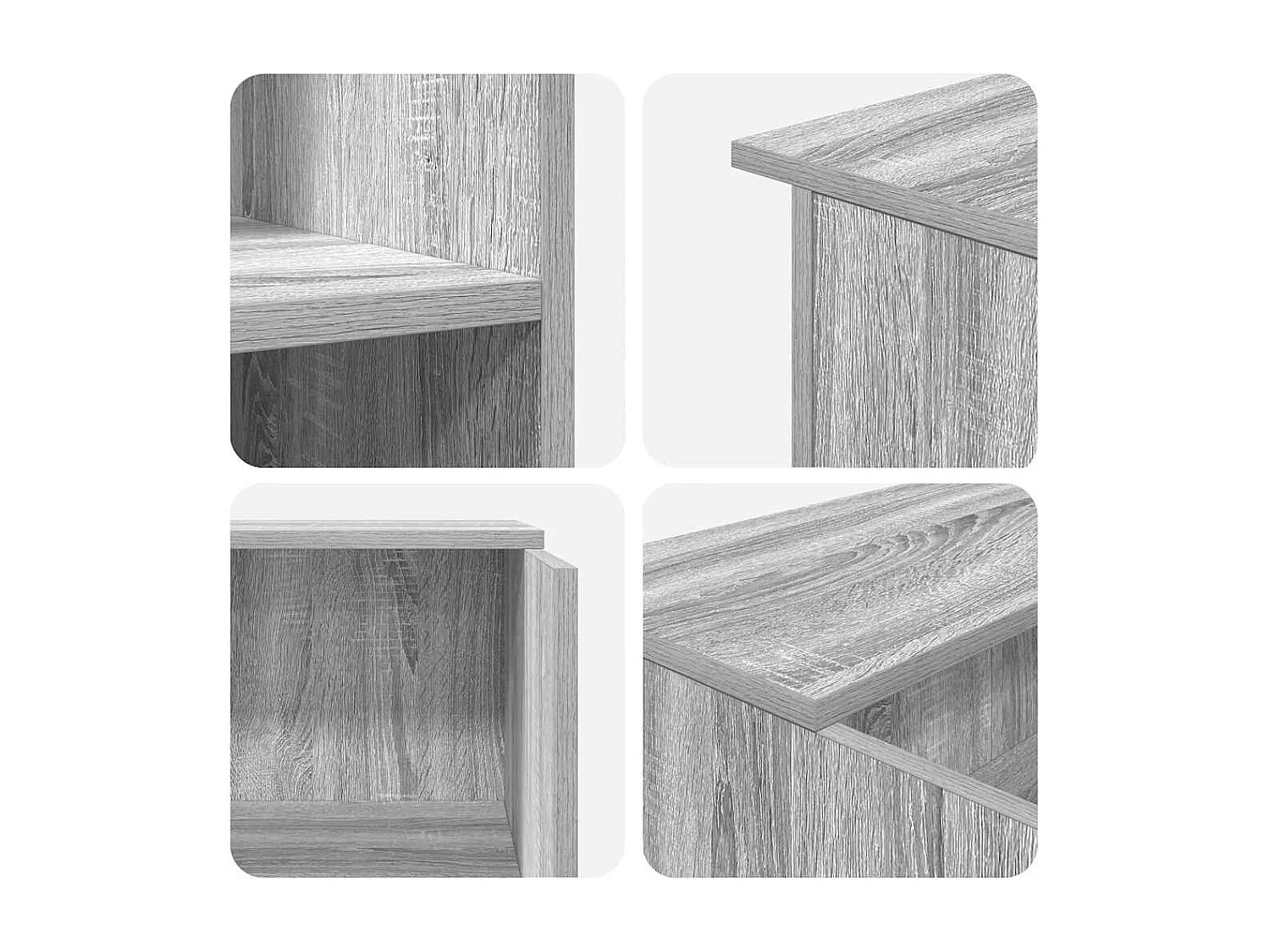 Bureau de réception sonoma gris 100x50x103,5 cm bois ingénierie