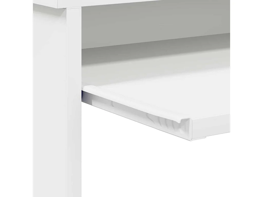 Bureau avec Rangement avec étagère Blanc 120.5 x 44 x 88.5 cm