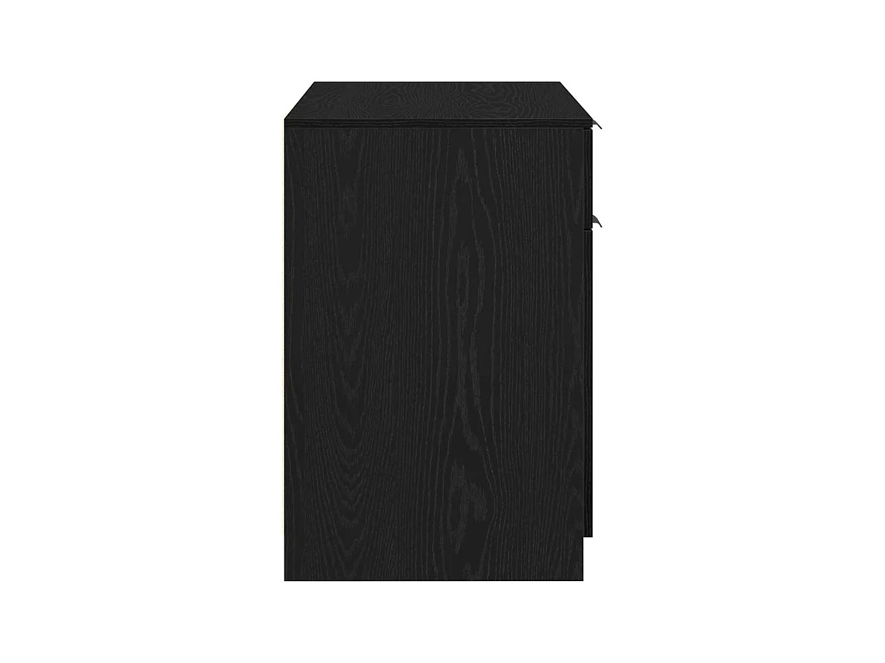 Bureau avec porte Chêne noir 100 x 50 x 75 cm Bois d'ingénierie