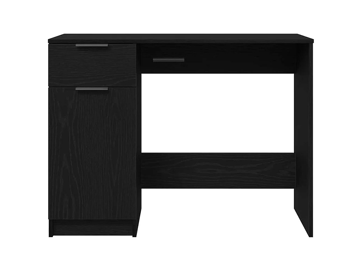 Bureau avec porte Chêne noir 100 x 50 x 75 cm Bois d'ingénierie