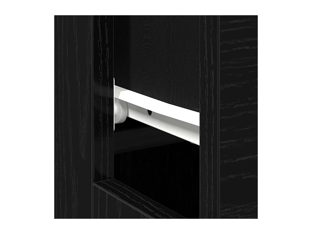 Bureau avec porte Chêne noir 100 x 50 x 75 cm Bois d'ingénierie