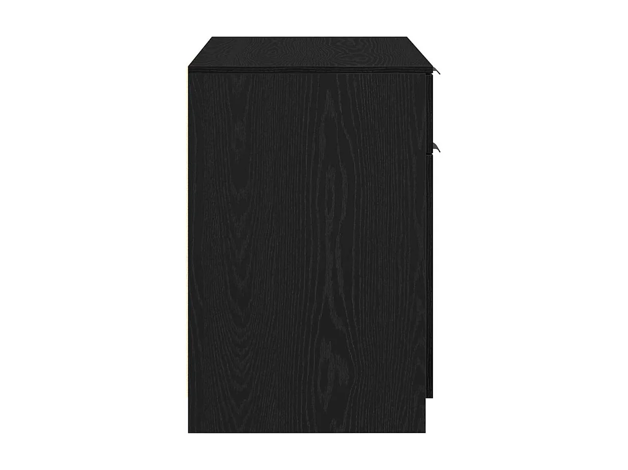 Bureau avec porte Chêne noir 100 x 50 x 75 cm Bois d'ingénierie