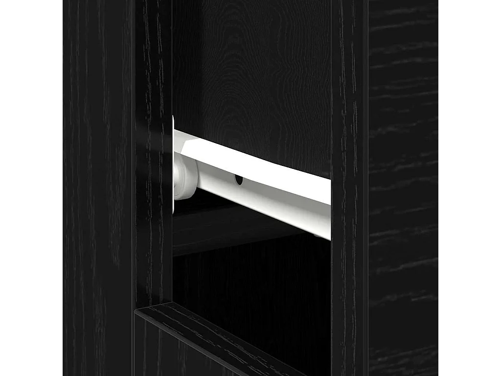 Bureau avec porte Chêne noir 100 x 50 x 75 cm Bois d'ingénierie