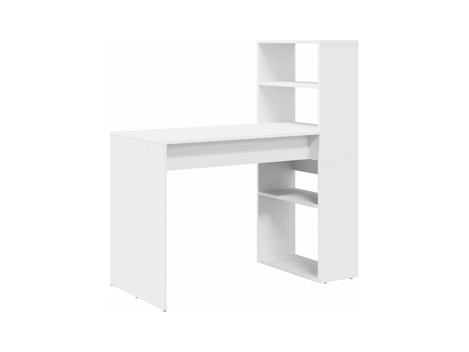 Bureau avec étagère Blanc 113 x 54 x 120 cm Bois d'ingénierie