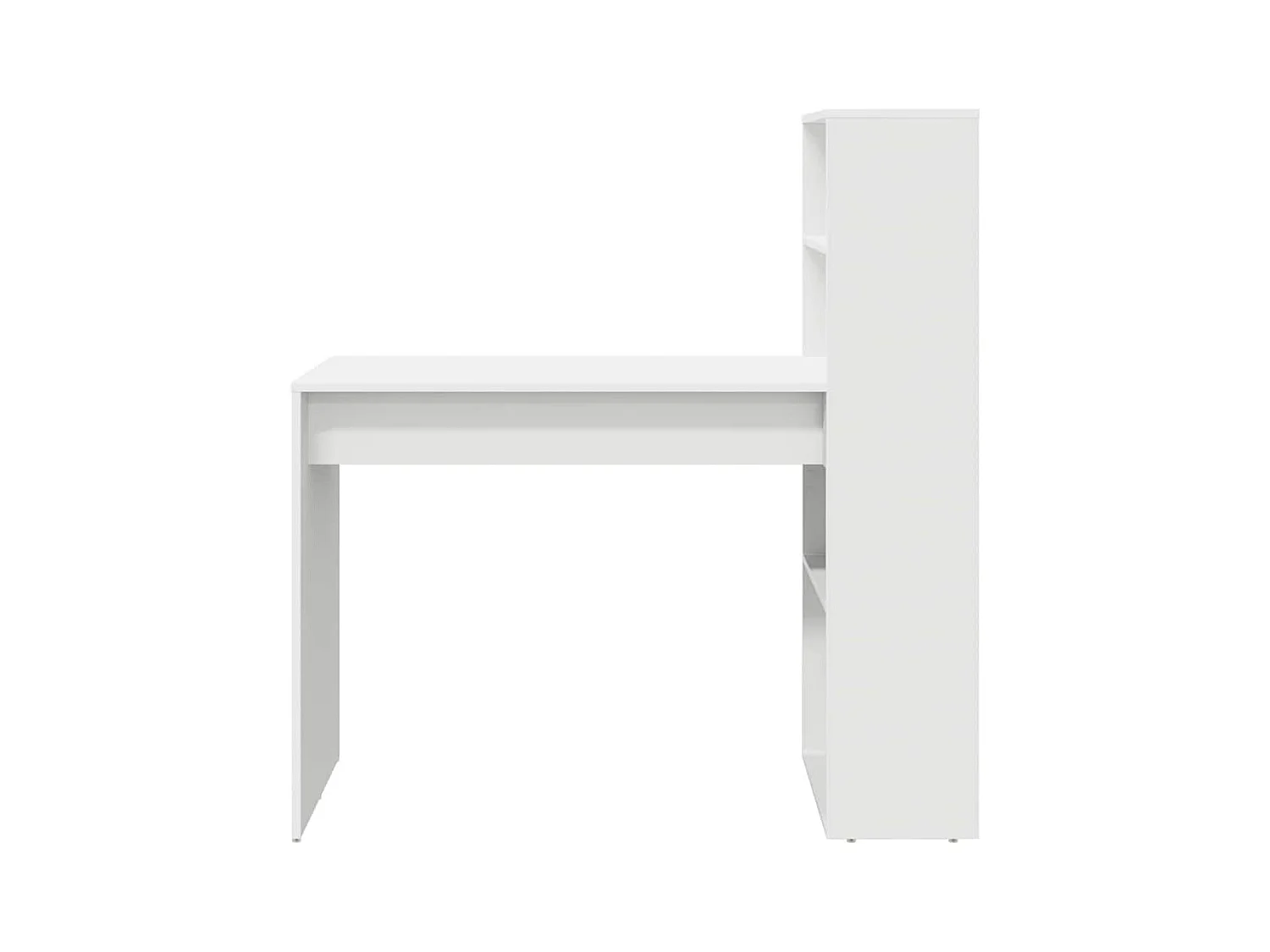 Bureau avec étagère Blanc 113 x 54 x 120 cm Bois d'ingénierie