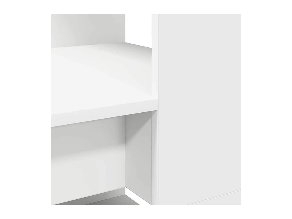 Bureau avec étagère Blanc 113 x 54 x 120 cm Bois d'ingénierie
